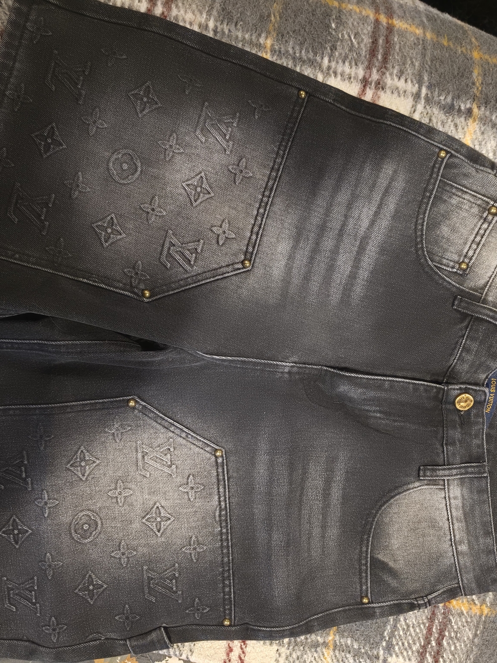 LV Monogram Denim Carpenter Shorts